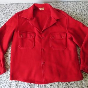 VINTAGE MENS CHIPPEWA BUTTON WOOLEN JACKET SZ L-XL